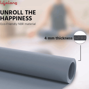 Lifelong LLYM92 Yoga mat for Women & Men EVA Material 4mm Anti-Slip Mat for Workout|Exercise Mat For Home Gym | Yoga Mat-For Gym-Workout and Yoga Exercise I Grey